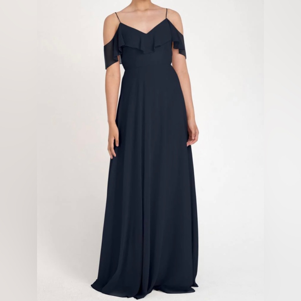 Jenny Yoo Navy Mila Style Bridesmaid Dress. Size 22.